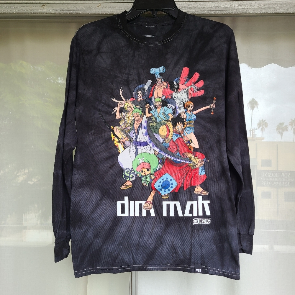 NEW TIE DYE DIM MAK X ONE PIECE COLLAB LONG SLEEVE SHIRT